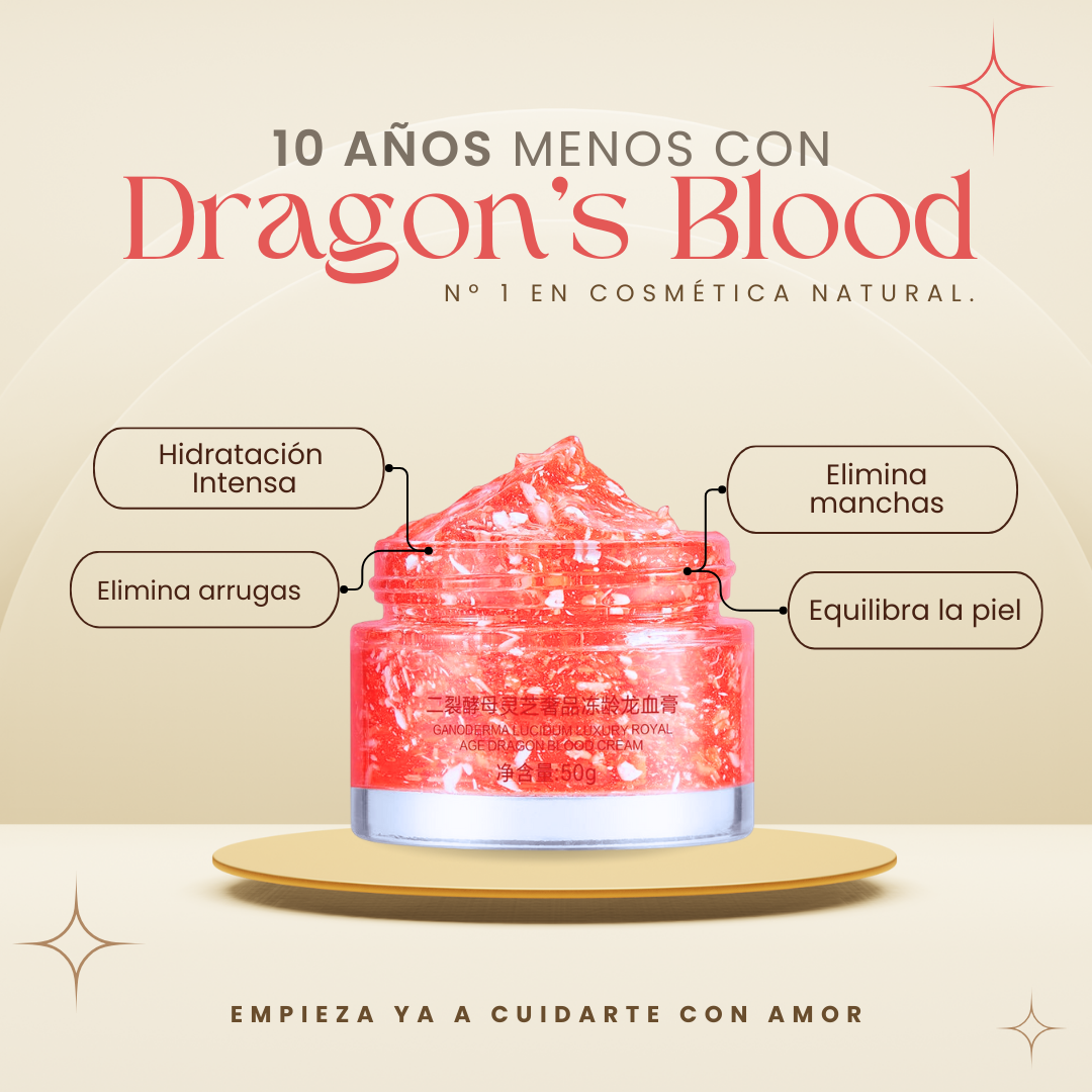 Crema facial rejuvenecedora ¡10 Años Menos! Dragon's Blood para una piel joven y radiante