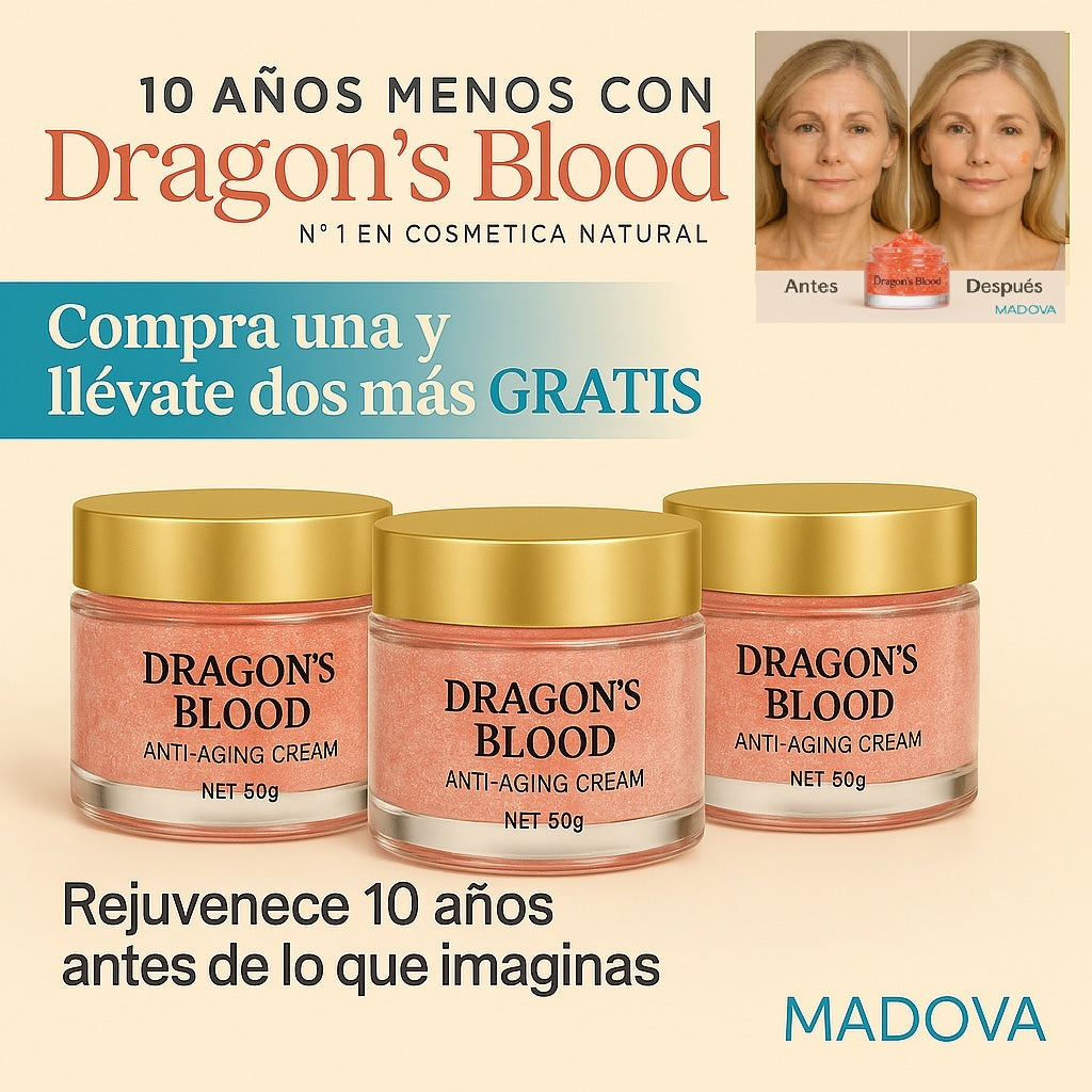 Crema Hidratante Sangre de Dragón (1 + 2 GRATIS)  -  Rejuvenece 10 Años - MADOVA  ¡¡OFERTA BLACK FRIDAY!!